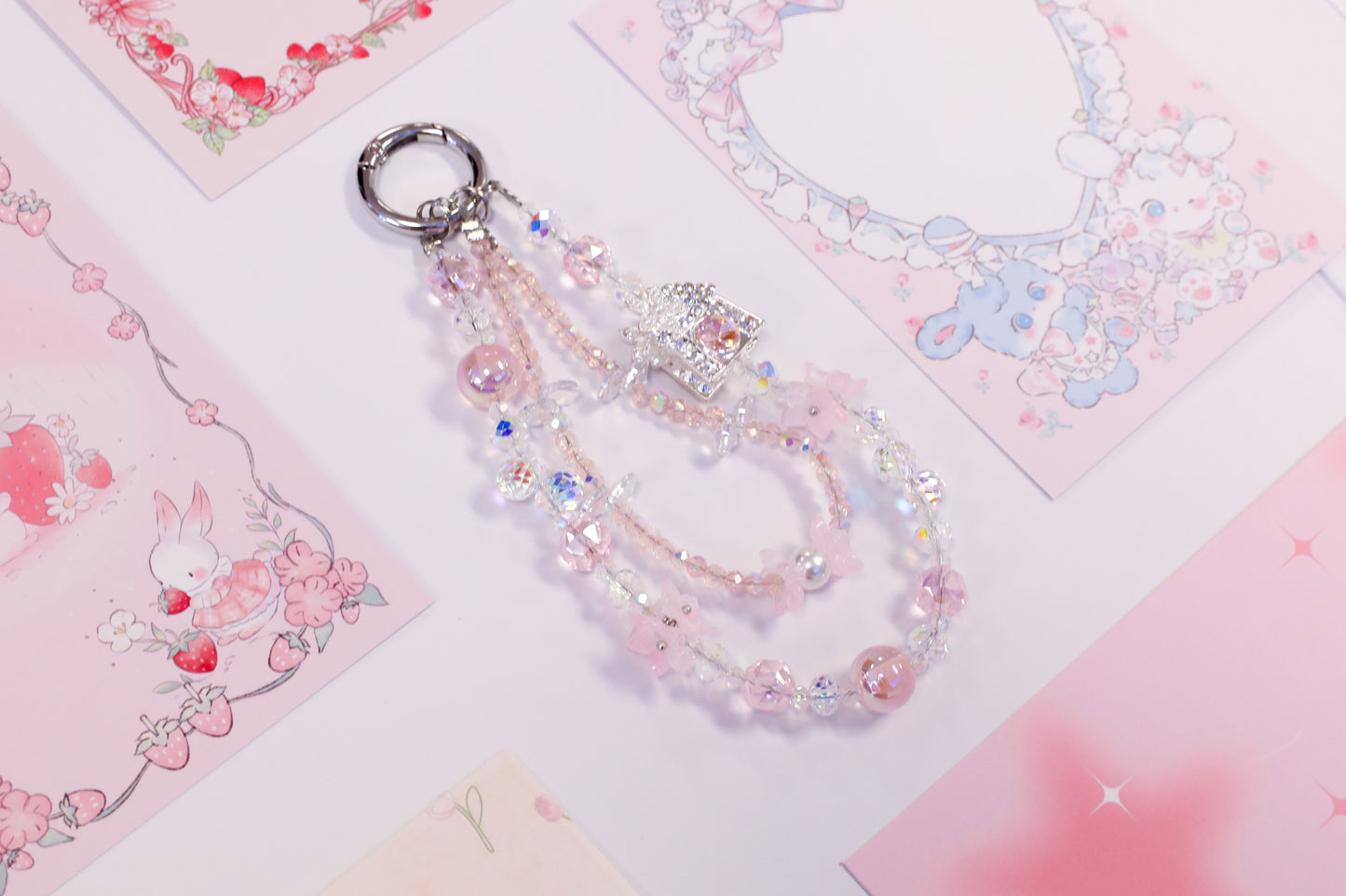 Sakura Blossom Beaded Bag Charm