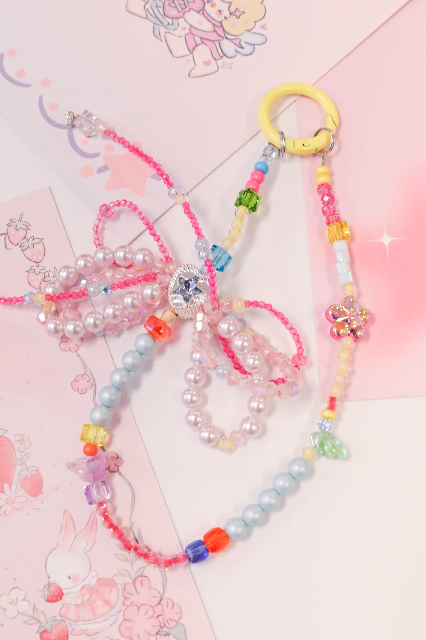 Candy Pop Beaded Keychain