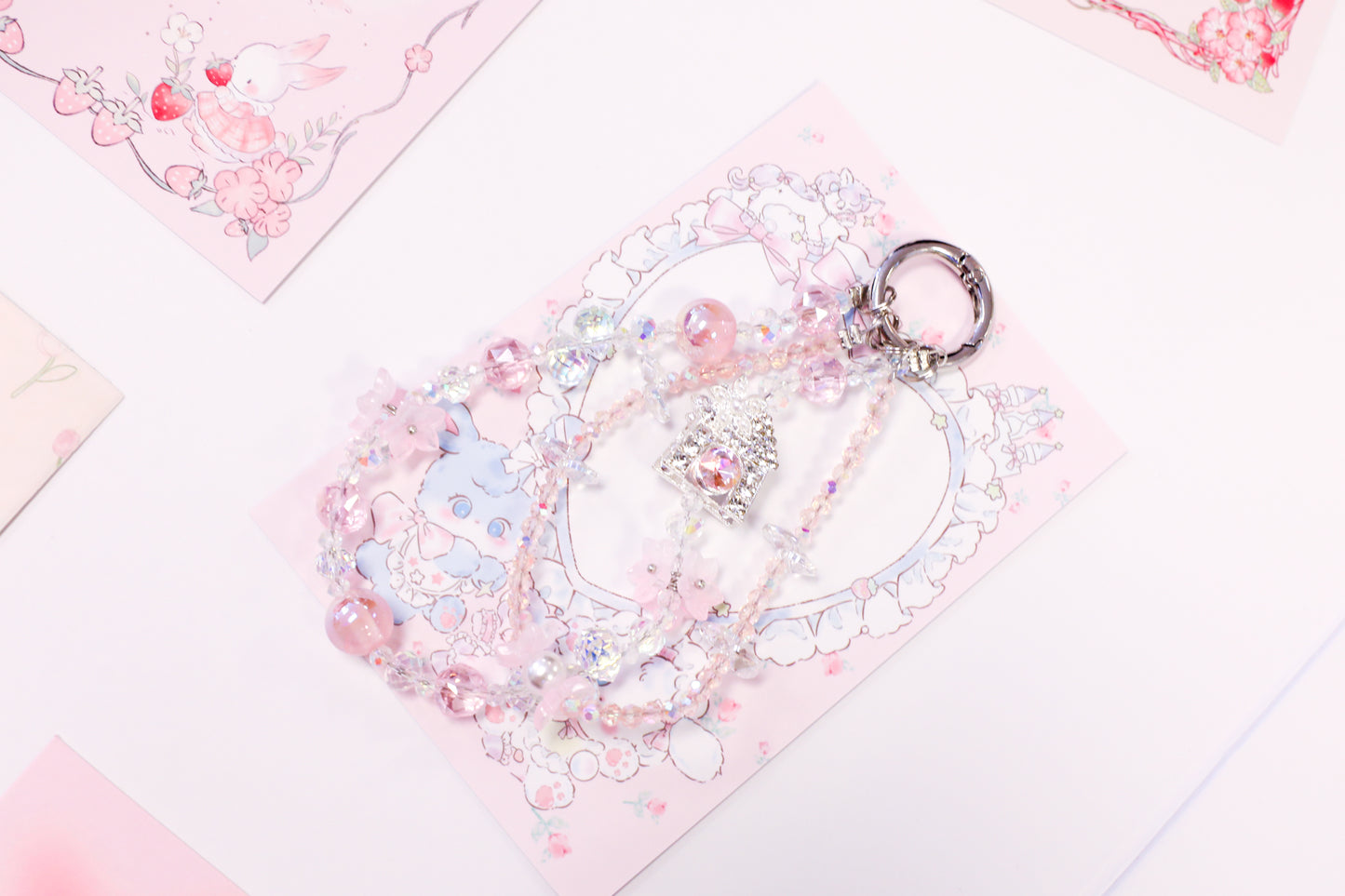 Sakura Blossom Beaded Bag Charm